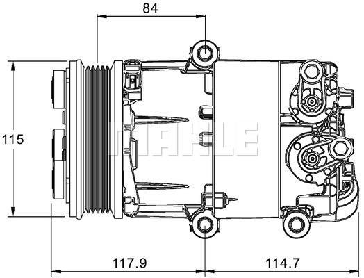 Compresseur, climatisation MAHLE Aftermarket ref. ACP 1333 000P