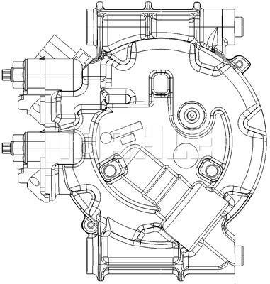 Compresseur, climatisation MAHLE Aftermarket ref. ACP 1366 000P