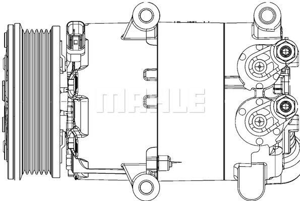 Compresseur, climatisation MAHLE Aftermarket ref. ACP 1366 000P