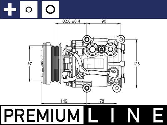 Compresseur, climatisation MAHLE Aftermarket ref. ACP 22 000P