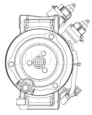 Compresseur, climatisation MAHLE Aftermarket ref. ACP 556 000P