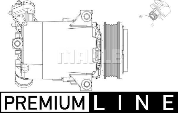 Compresseur, climatisation MAHLE Aftermarket ref. ACP 556 000P
