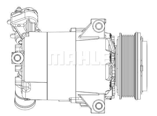 Compresseur, climatisation MAHLE Aftermarket ref. ACP 556 000P