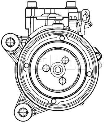 Compressor de climatização MAHLE Aftermarket ref. ACP 598 000P