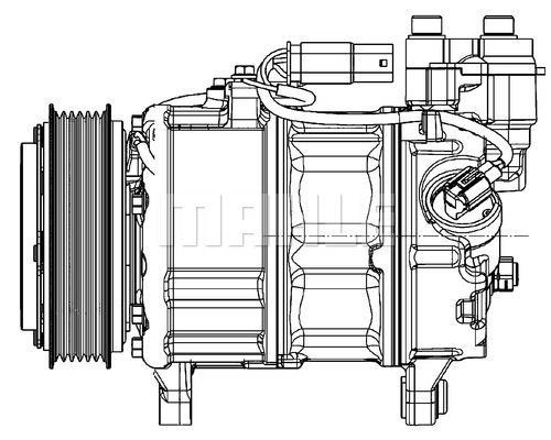 Compresseur, climatisation MAHLE Aftermarket ref. ACP 599 000P