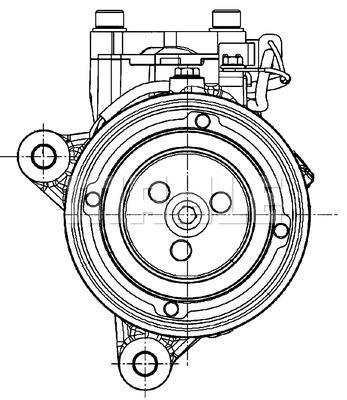 Compresseur, climatisation MAHLE Aftermarket ref. ACP 599 000P