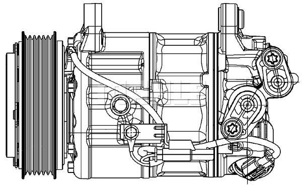 Compresseur, climatisation MAHLE Aftermarket ref. ACP 599 000P
