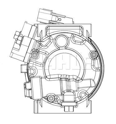 Compresseur, climatisation MAHLE Aftermarket ref. ACP 628 000P