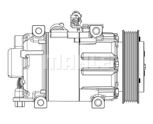 Compresseur, climatisation MAHLE Aftermarket ref. ACP 628 000P