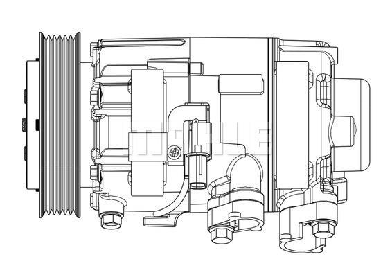 Compresseur, climatisation MAHLE Aftermarket ref. ACP 628 000P