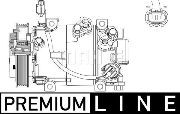 Compresseur, climatisation MAHLE Aftermarket ref. ACP 629 000P