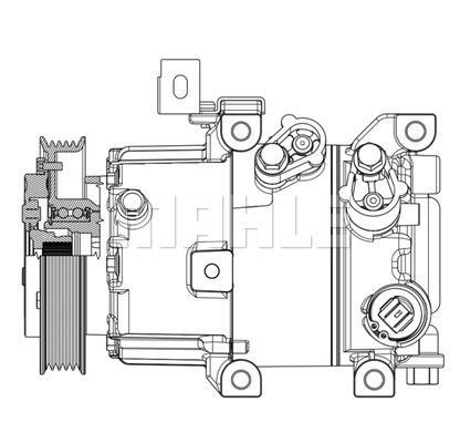 Compresseur, climatisation MAHLE Aftermarket ref. ACP 631 000P
