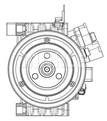 Compresseur, climatisation MAHLE Aftermarket ref. ACP 631 000P