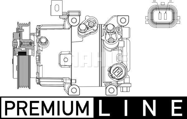 Compresseur, climatisation MAHLE Aftermarket ref. ACP 631 000P