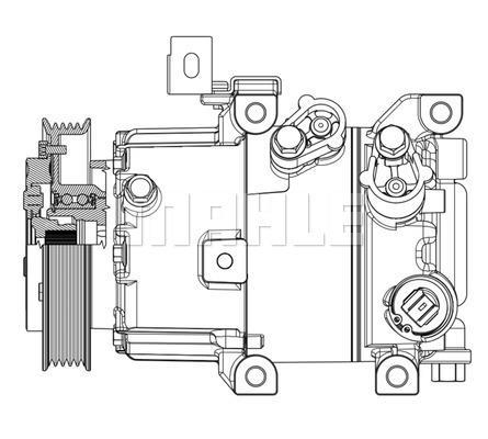 Compresseur, climatisation MAHLE Aftermarket ref. ACP 631 000P