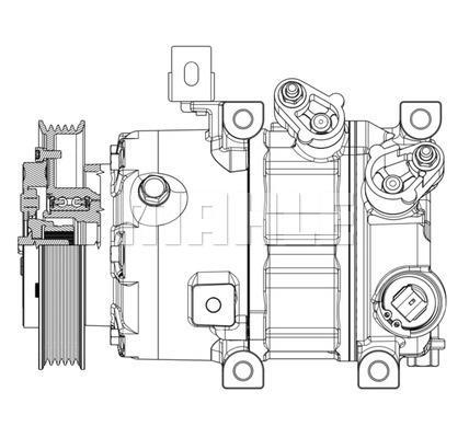Compresseur, climatisation MAHLE Aftermarket ref. ACP 638 000P