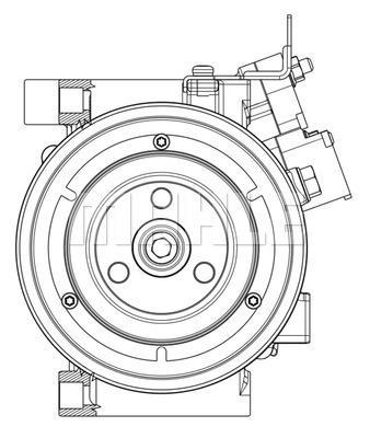 Compresseur, climatisation MAHLE Aftermarket ref. ACP 638 000P