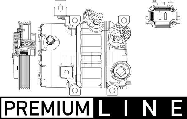 Compresseur, climatisation MAHLE Aftermarket ref. ACP 638 000P