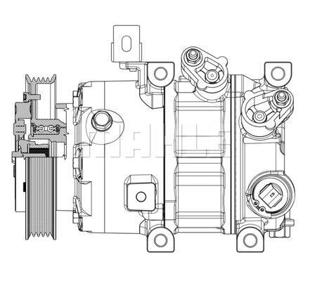 Compresseur, climatisation MAHLE Aftermarket ref. ACP 638 000P