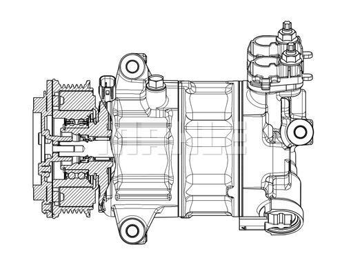 Compresseur, climatisation MAHLE Aftermarket ref. ACP 654 000P