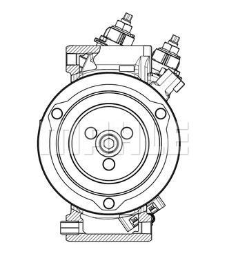 Compresseur, climatisation MAHLE Aftermarket ref. ACP 654 000P