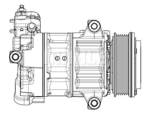 Compresseur, climatisation MAHLE Aftermarket ref. ACP 654 000P