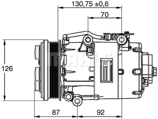 Compresseur, climatisation MAHLE Aftermarket ref. ACP 861 000P