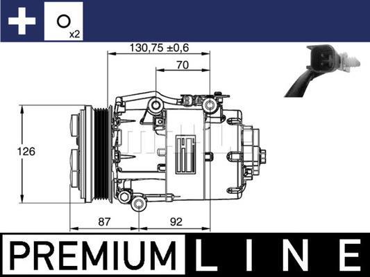 Compresseur, climatisation MAHLE Aftermarket ref. ACP 861 000P