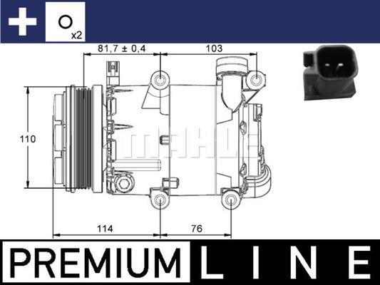 Compresseur, climatisation MAHLE Aftermarket ref. ACP 866 000P
