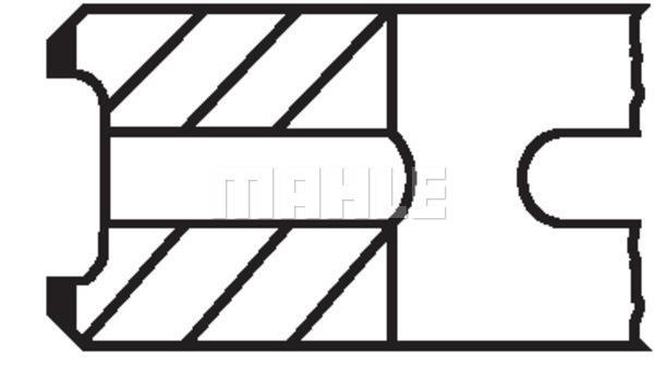Juego de aros de pistón MAHLE Aftermarket ref. 013 19 N2