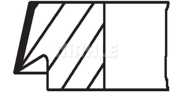 Segmentos de pistão MAHLE Aftermarket ref. 008 65 N4