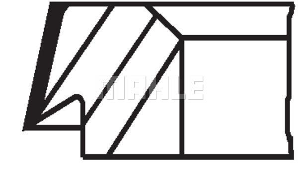Segmentos de pistão MAHLE Aftermarket ref. 081 76 V0