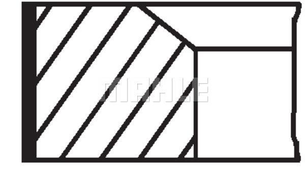 Segmentos de pistão MAHLE Aftermarket ref. 081 76 V1