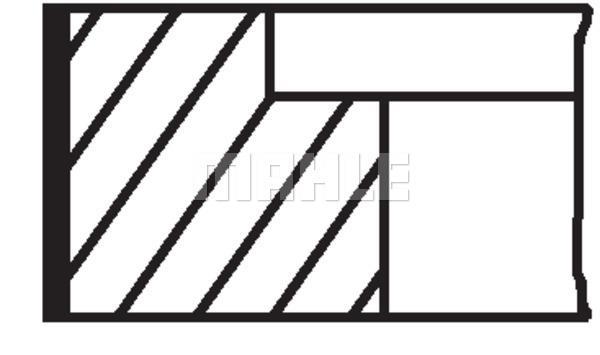 Segmentos de pistão MAHLE Aftermarket ref. 002 56 N0