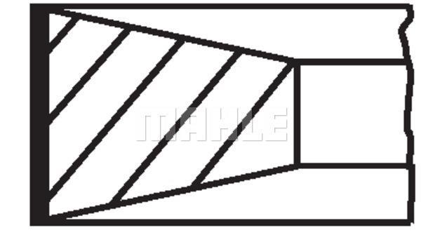 Juego de aros de pistón MAHLE Aftermarket ref. 007 28 V0