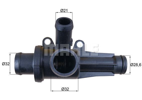 Thermostat d'eau (Calorstat) MAHLE Aftermarket ref. TH 45 87