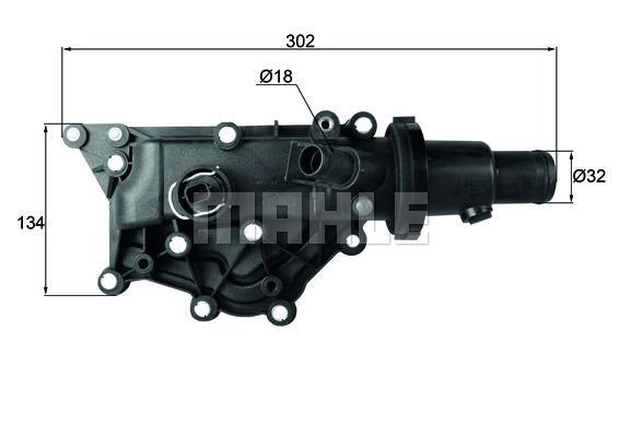 Thermostat d'eau (Calorstat) MAHLE Aftermarket ref. TH 59 89