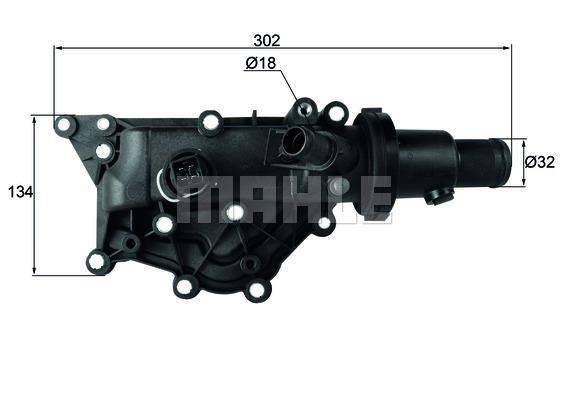 Thermostat d'eau (Calorstat) MAHLE Aftermarket ref. TH 60 89