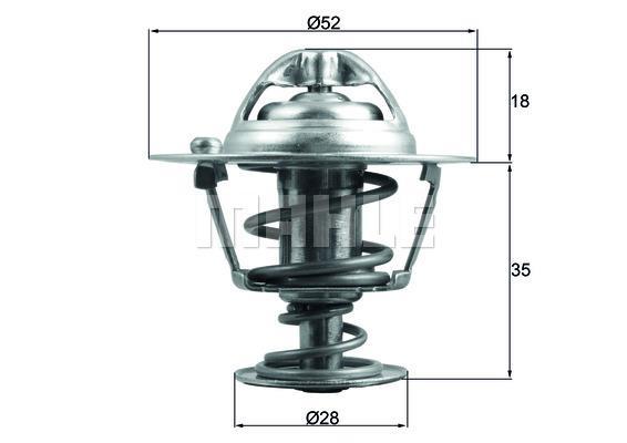 Thermostat d'eau (Calorstat) MAHLE Aftermarket ref. TX 184 78D