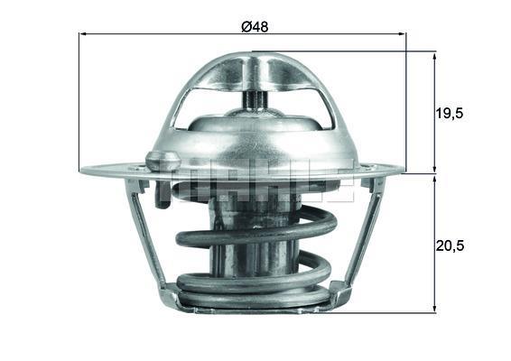 Thermostat d'eau (Calorstat) MAHLE Aftermarket ref. TX 204 82D