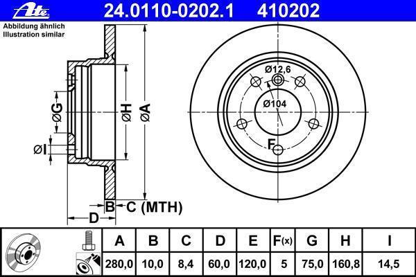 Disques de frein ATE 24.0110-0202.1