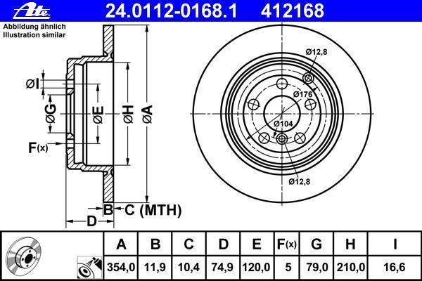 Disques de frein ATE 24.0112-0168.1