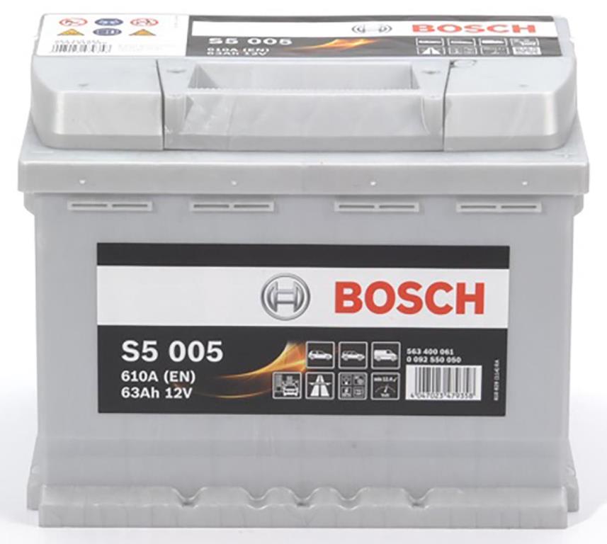 Batterie (de voiture) BOSCH 63.0 Ah - S5 005 - ref. 0 092 S50 050