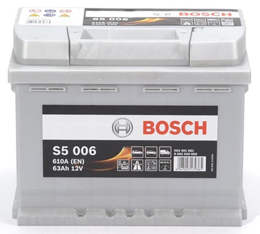 Batterie (de voiture) BOSCH 63.0 Ah - S5 006 - ref. 0 092 S50 060