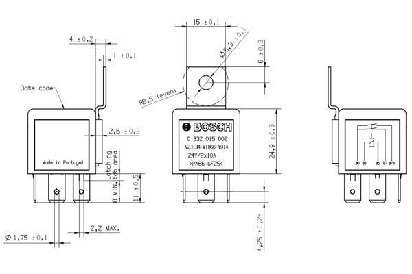 Relé BOSCH ref. 0 332 015 002