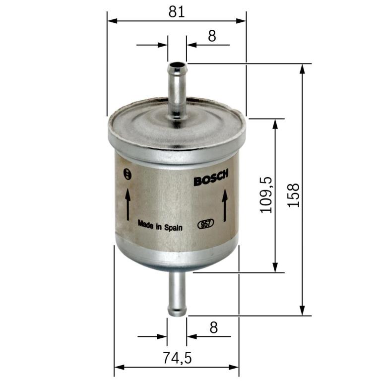 Filtre à carburant (Filtre à gasoil) BOSCH ref. 0 450 905 030