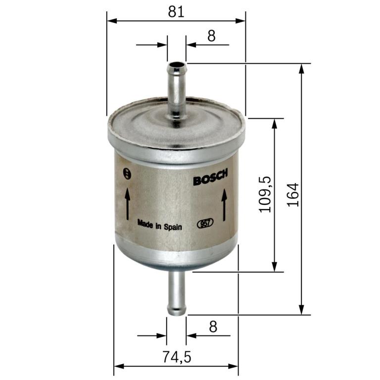 Filtre à carburant (Filtre à gasoil) BOSCH ref. 0 450 905 264