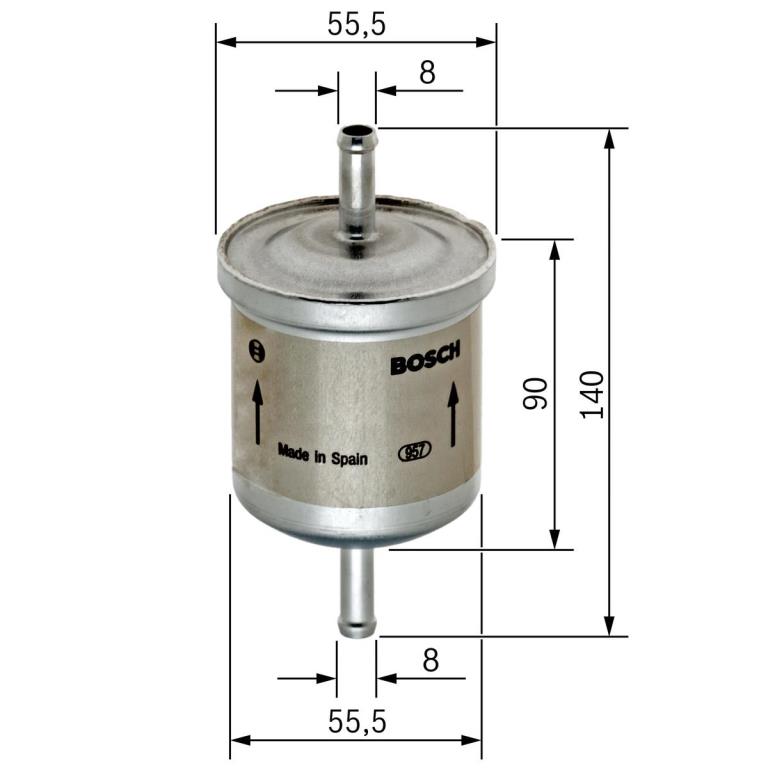 Filtre à carburant (Filtre à gasoil) BOSCH ref. 0 450 905 280