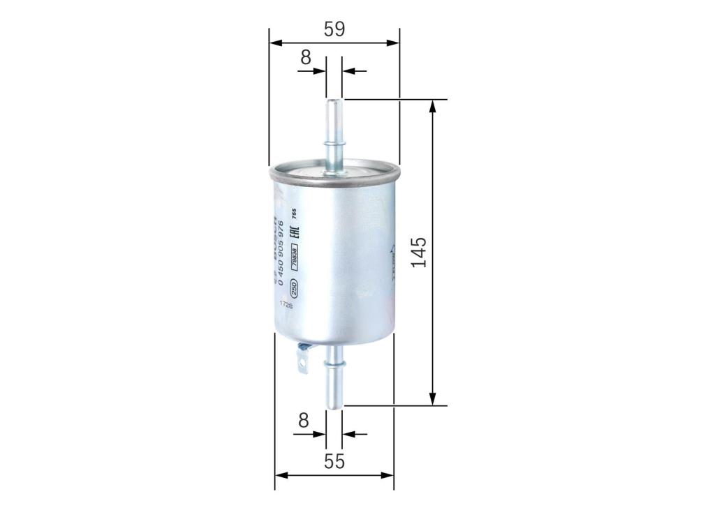 Filtre à carburant (Filtre à gasoil) BOSCH ref. 0 450 905 976