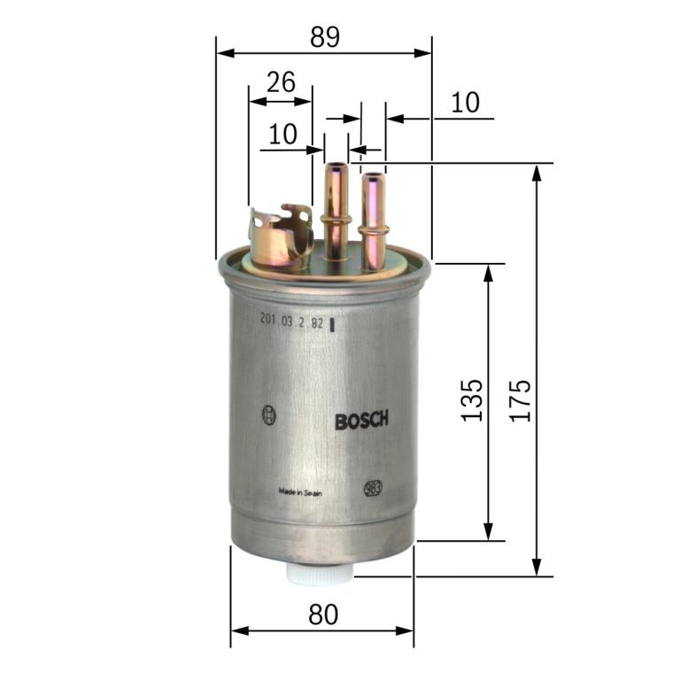 Filtre à carburant (Filtre à gasoil) BOSCH ref. 0 450 906 357